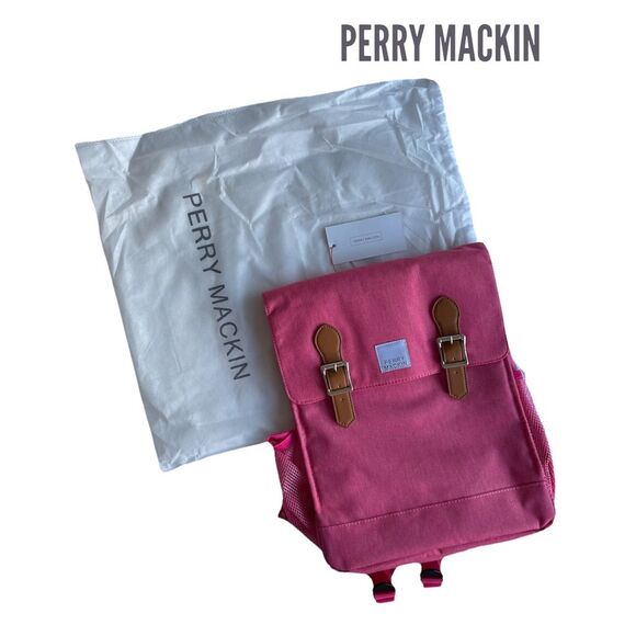 Perry Mackin Charlie Kids Pink School Backpack Medium Size-NWT & dust bag. - Picture 3 of 8
